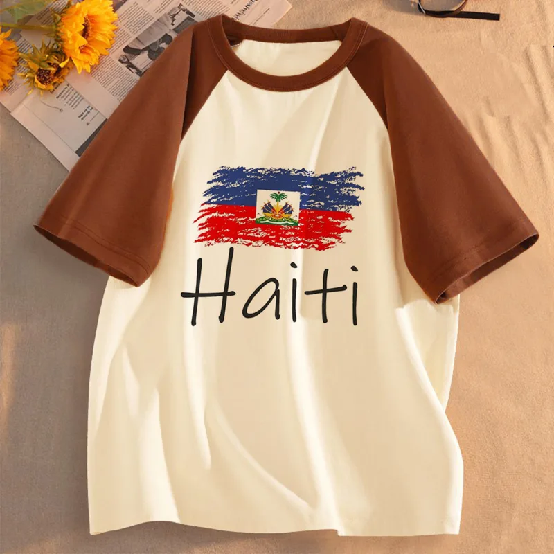 Women Fashion 80S - Haiti t-shirt women gothic 80s y2k