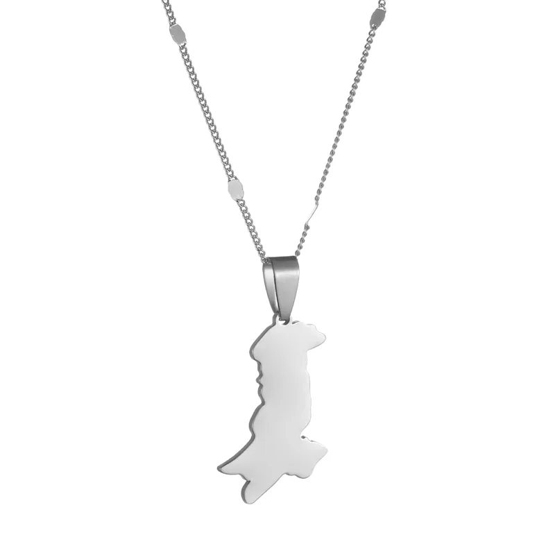 Women Fashion Pakistan - Pakistan Map & Flag Pendant Necklaces