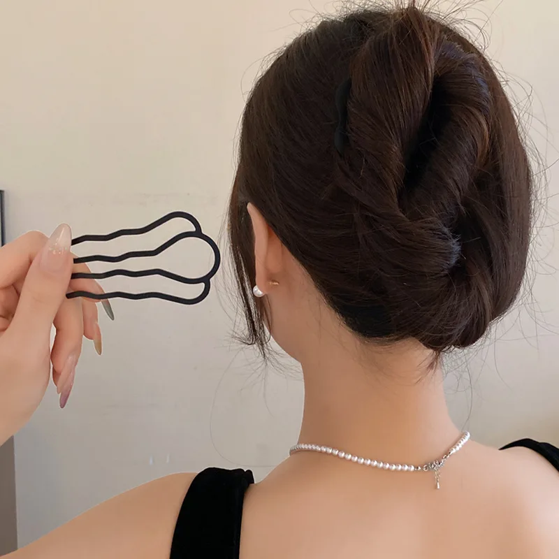 Women Fashion Hair Style - Metal U-Shaped Hair Fork Combs Simple