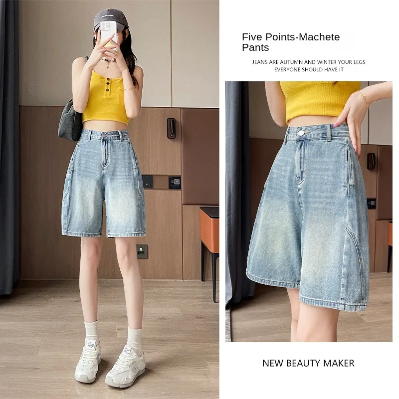 Denim Shorts Women - Shorts Female Jeans Vintage A Line