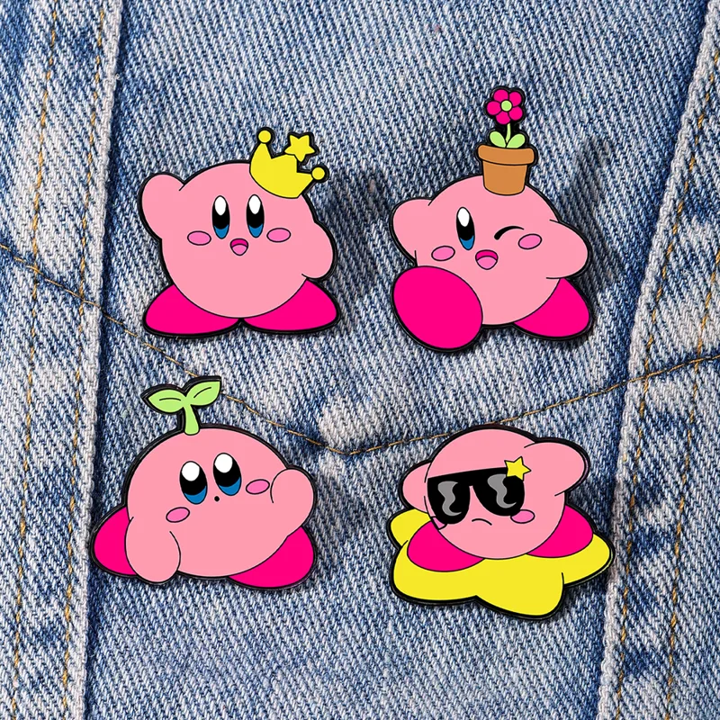 Women Fashion Hub - 4pcs Kirby Enamel Lapel Pins Set
