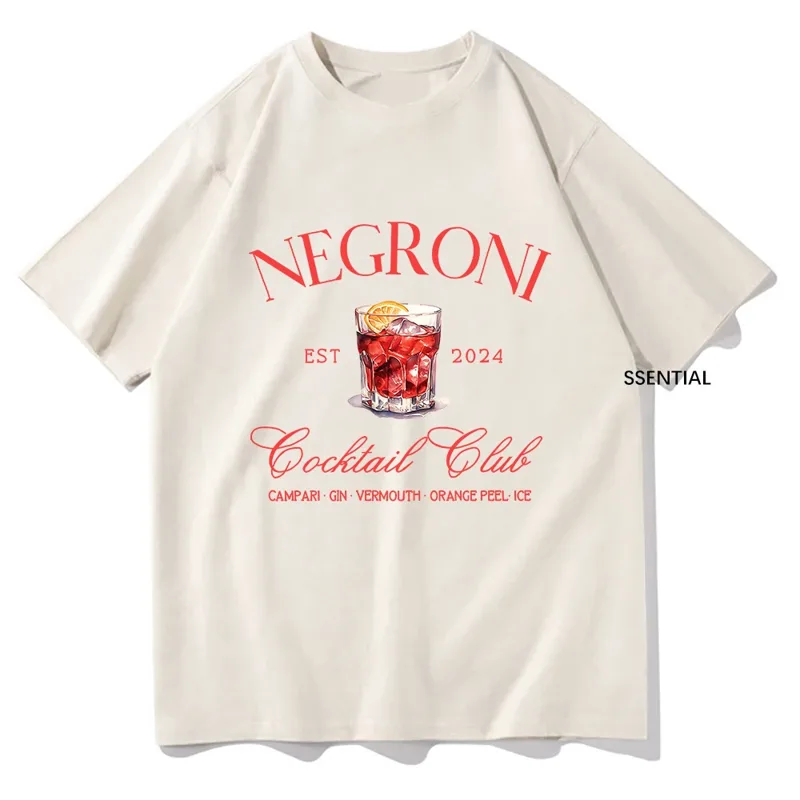 Women'S Fashion Graphic Tees - Negroni Social Club T Shirts Fashion