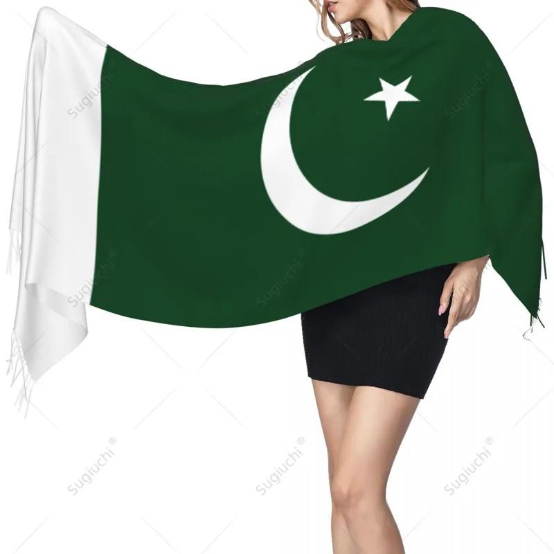 Women Fashion Pakistan - Pakistan Flag Scarf Pashmina Warm Scarves
