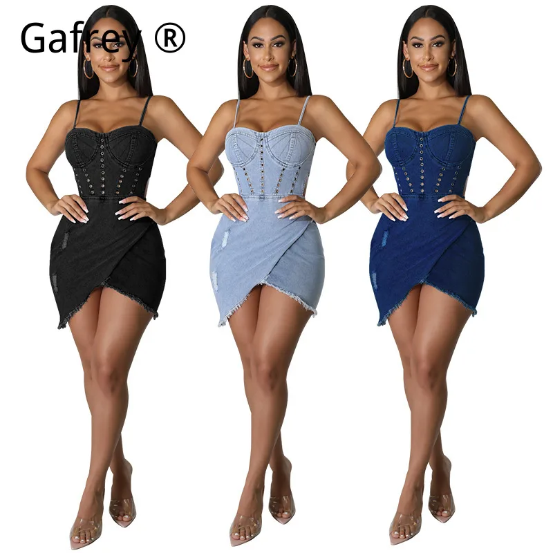Ruched Dress Mini - Women's Plus Size Sexy Sleeveless Washed