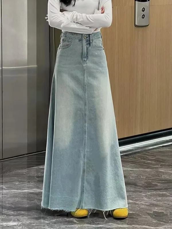 Denim Shorts Women - Women's High Waist Pleated Denim Skort