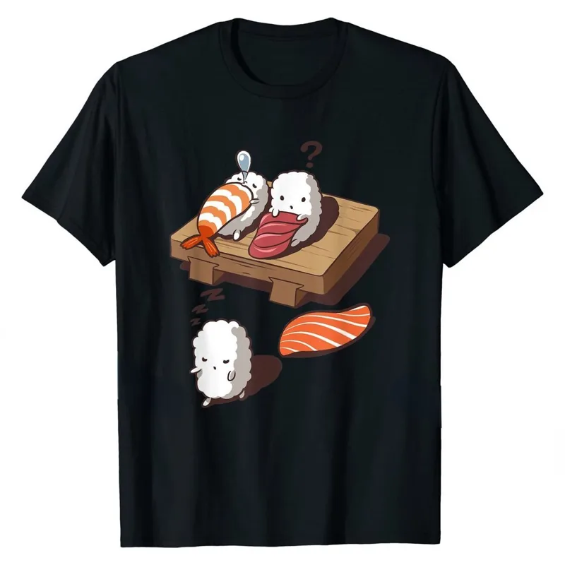 Women'S Fashion Graphic Tees - Funny Japanese Nigiri Sushi Sleepwalking Tee