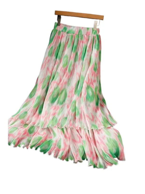 Women Fashion Japan - 2026 Fashion Sweet Floral Print Chiffon