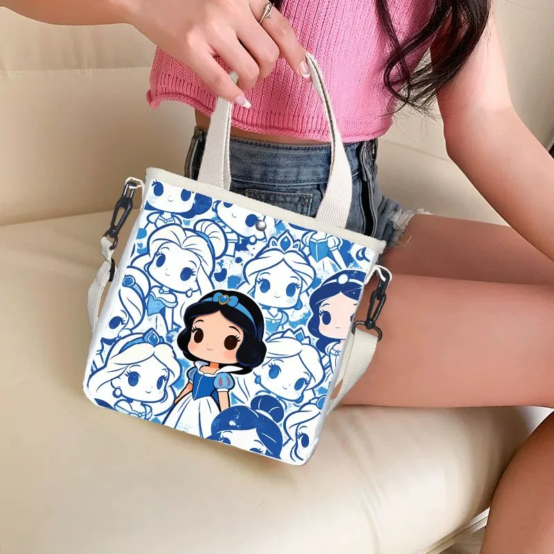 Canvas Tote Bag - Cartoon snow white Characters Print Tote