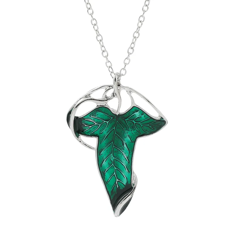 Women Fashion Hub - Vintage Green Leaf Pendant Necklace Exquisite