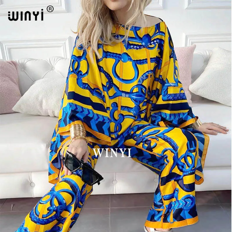 Women Fashion Over 50 - Africa two-piece suit Bohemian Printed Over
