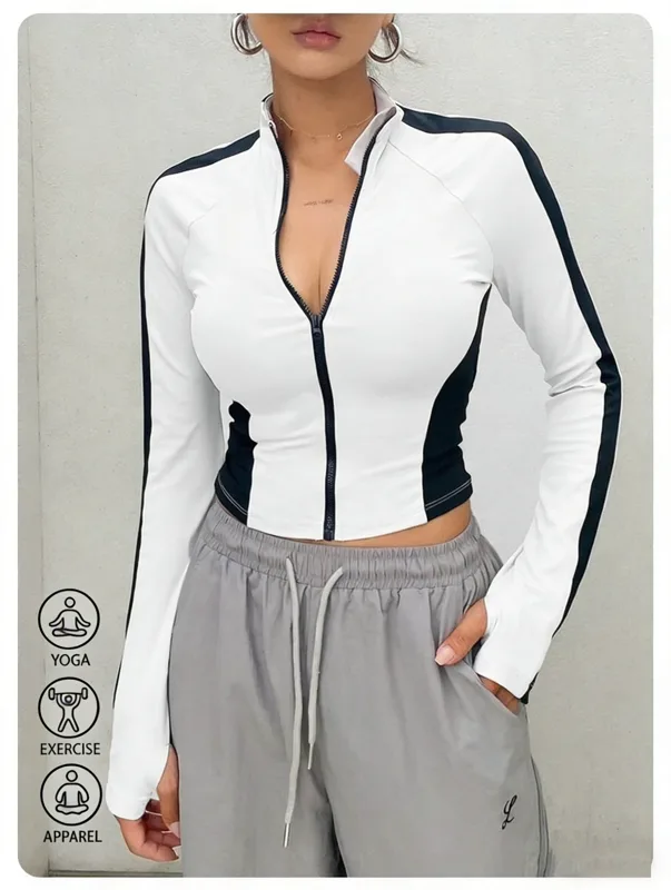 Trend Women Fashion - Yoga Clothes Stand Up Collar Jacket