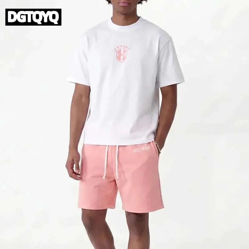 Trend Women Fashion - Man's Summer New Pink Embroidered Casual