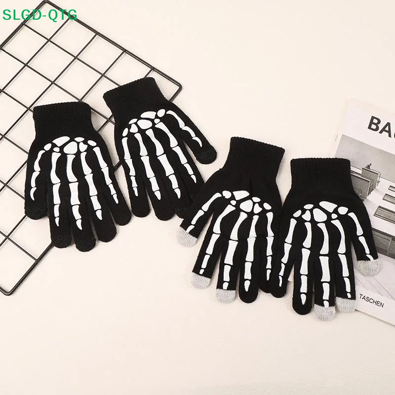 Women Fashion Gloves - Hot Adult Style Full-Finger Skeleton Fashion