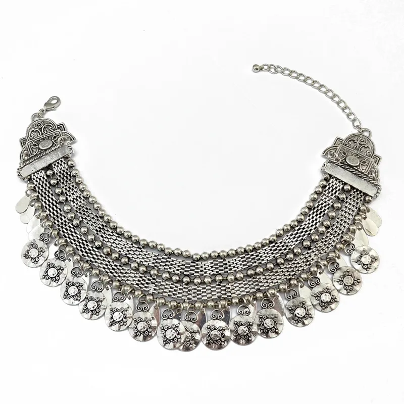 Women Fashion Pakistan - Pakistan Turkish Ethnic Coin Choker Necklace