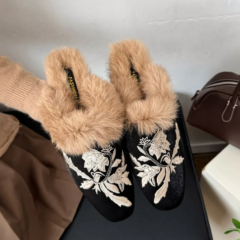 Women'S Fashion Winter 2026 - Large Size Women's Half Slippers Winter