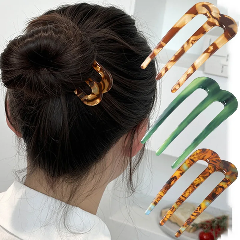 Women Fashion Hair Style - Acetic Acid Hair Forks Three Teeth