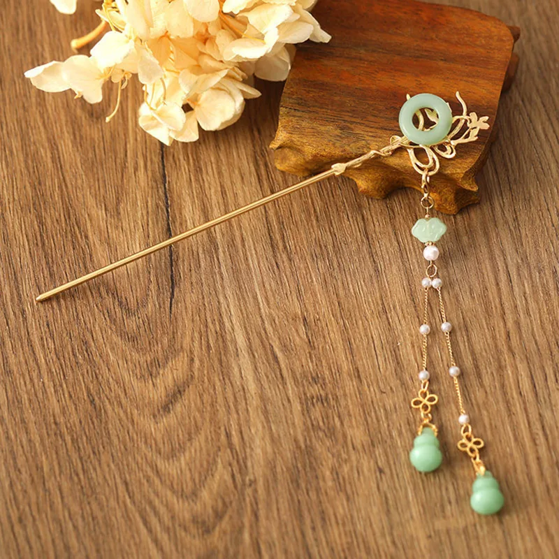 Women Fashion Hair Style - Chinese Style Glass Hairpin For Women