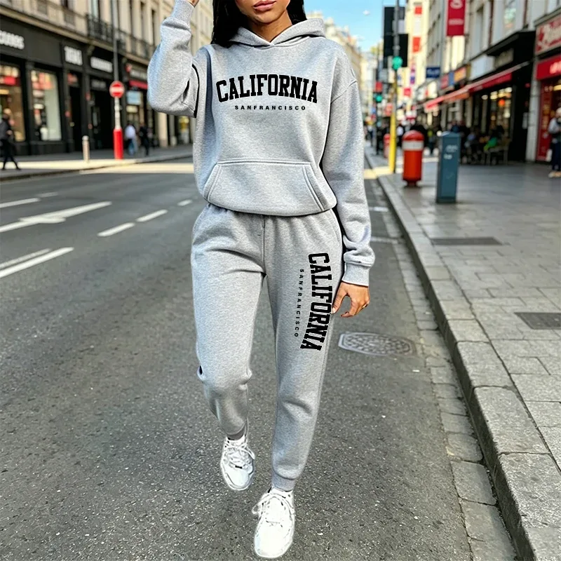 Women'S Fashion Winter 2026 - Urban Casual Fashion Hoodie Jogger Suit