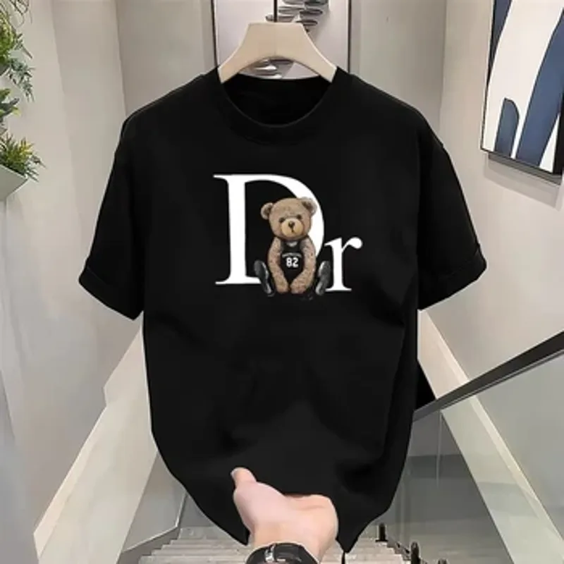Women'S Fashion Graphic Tees - Luxury Brand Cute Bear Print Tee