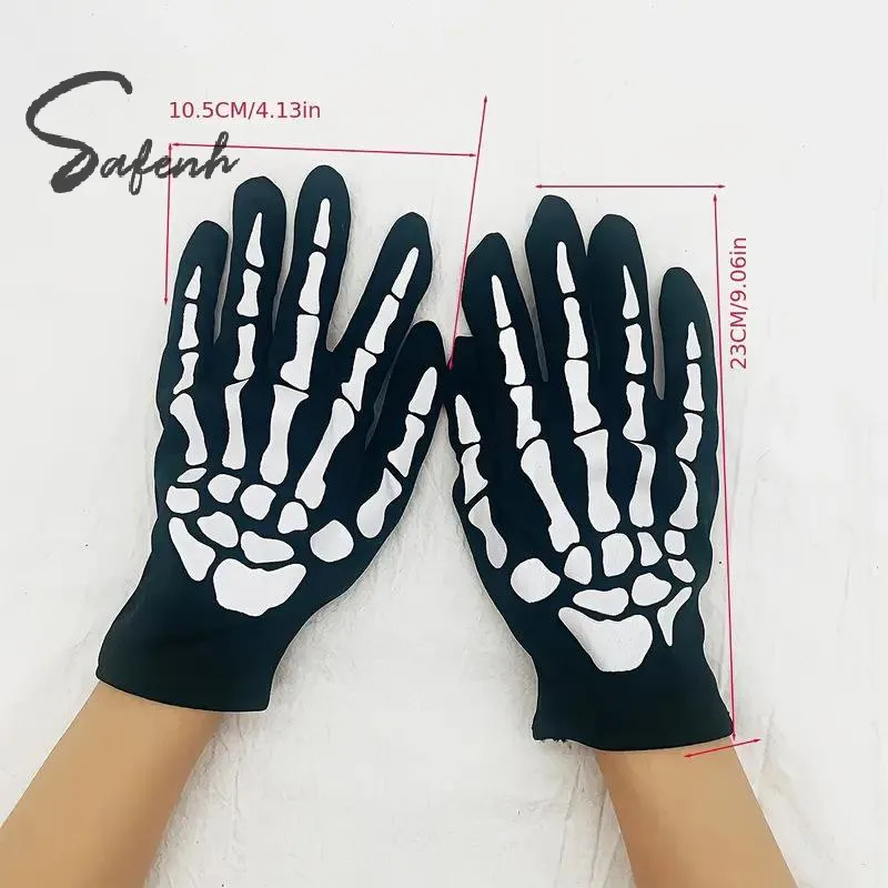 Women Fashion Gloves - Adult Style Full-Finger Skeleton Fashion Gloves