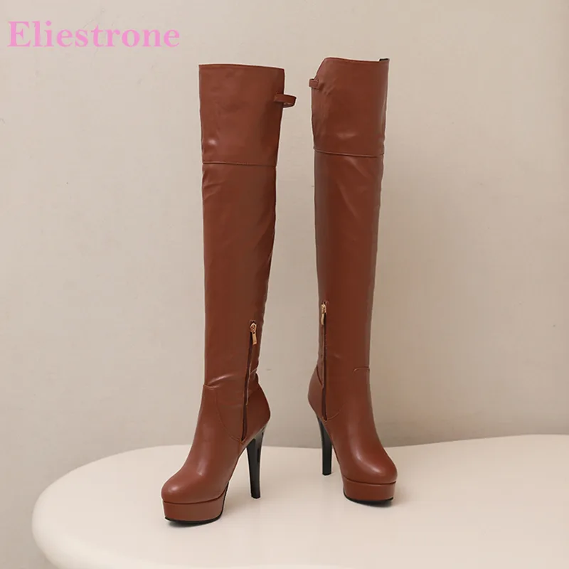 Women Fashion Over 50 - New Winter Fashion Brown White Women