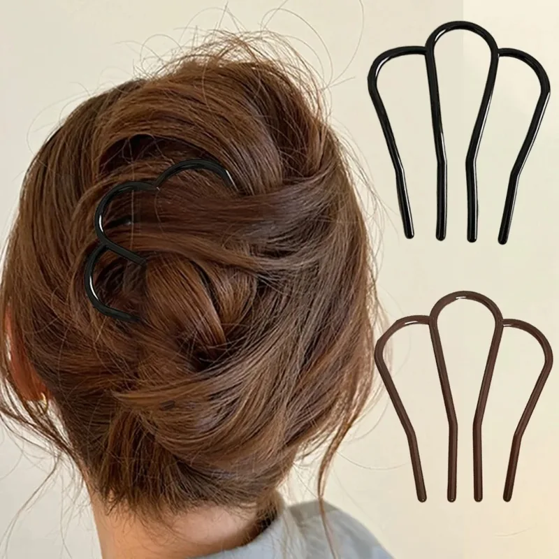 Women Fashion Hub - Elegant Soft Acrylic U-Shape Hair Sticks