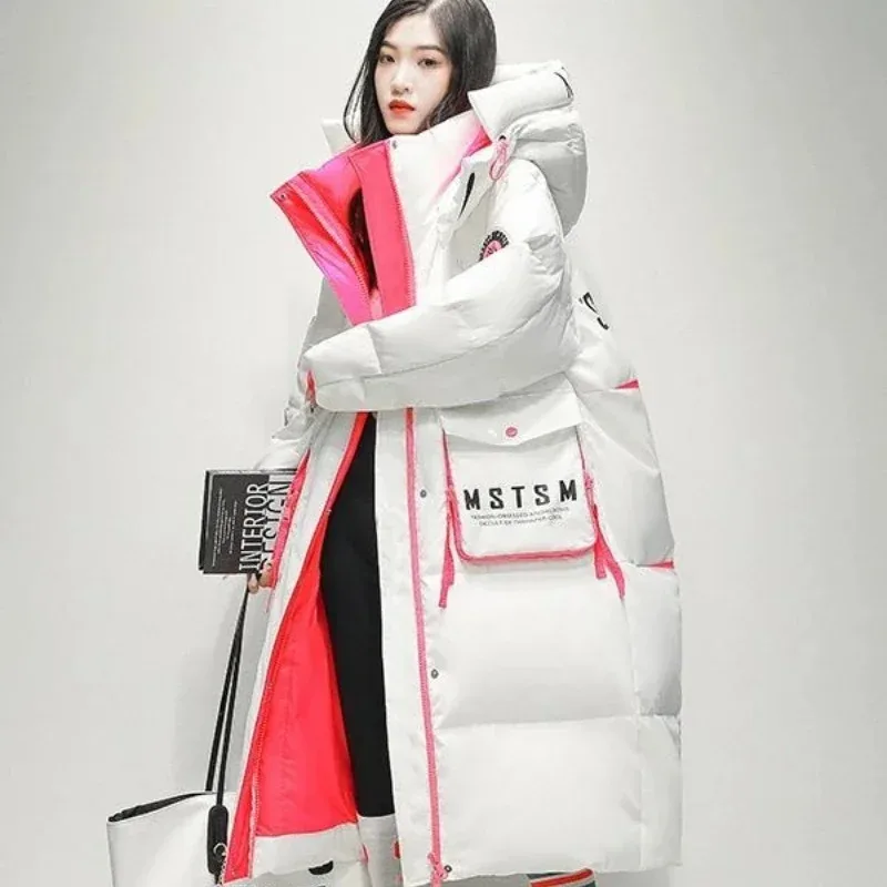Women Fashion Over 50 - Big Pocket Down Jacket Fashion Bright