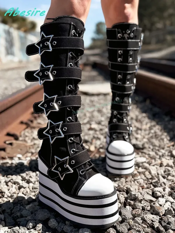 Round Toe Platform White and B - Women'S Fashion Winter 2026 review and price