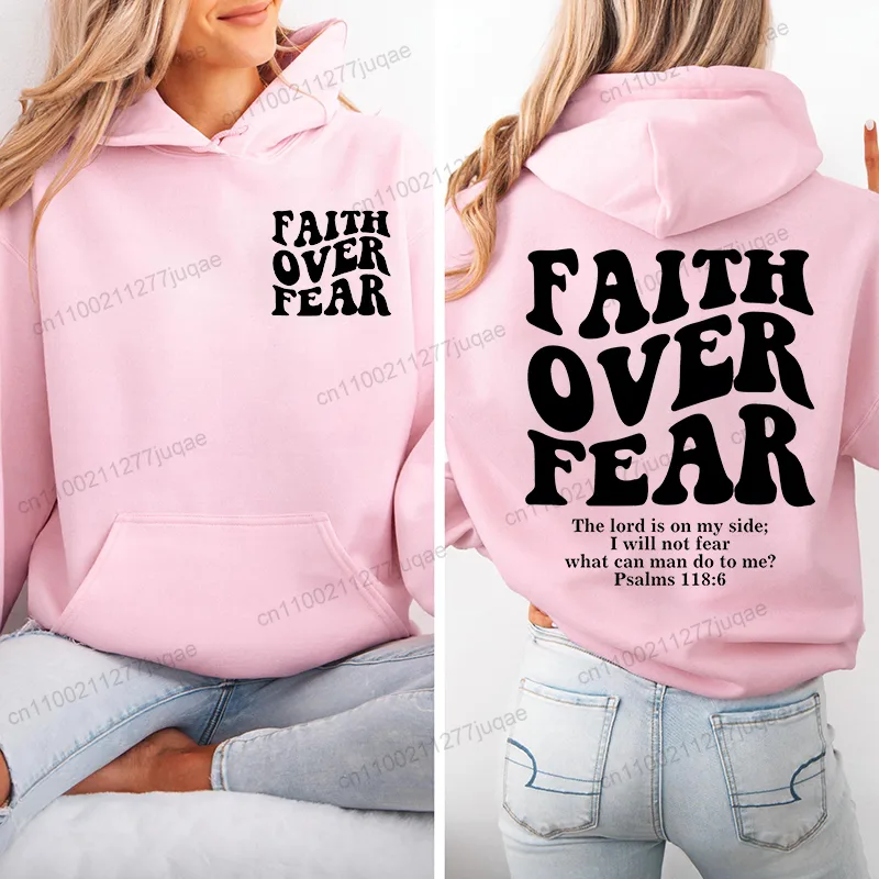 Faith Over Fear Print Sweatshi - Women Fashion Over 50 review and price