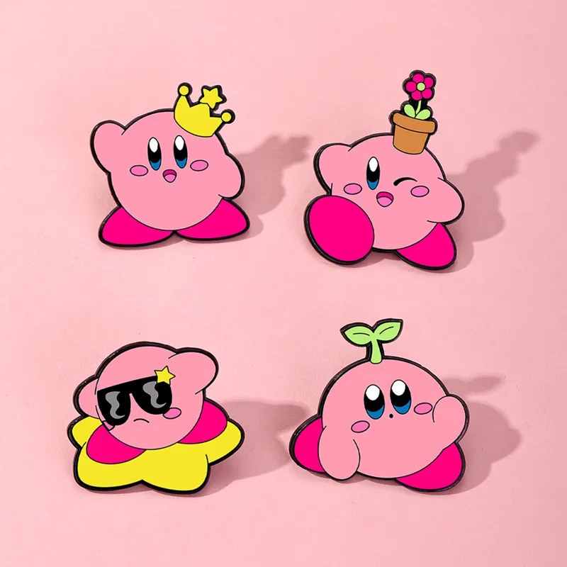 4pcs Kirby Enamel Lapel Pins S - Women Fashion Hub review and price