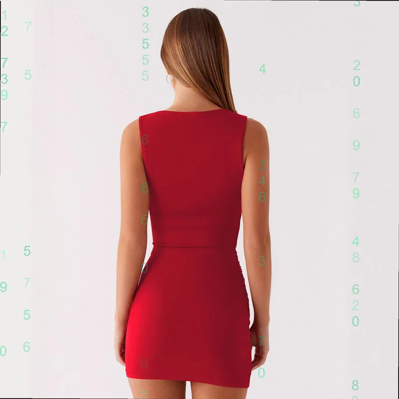 Y2K Dress Sexy Square Neck Bod - Ruched Dress Mini review and price