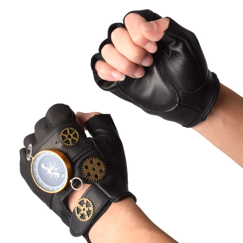 Steampunk PU Leather Fingerles - Women Fashion Gloves review and price