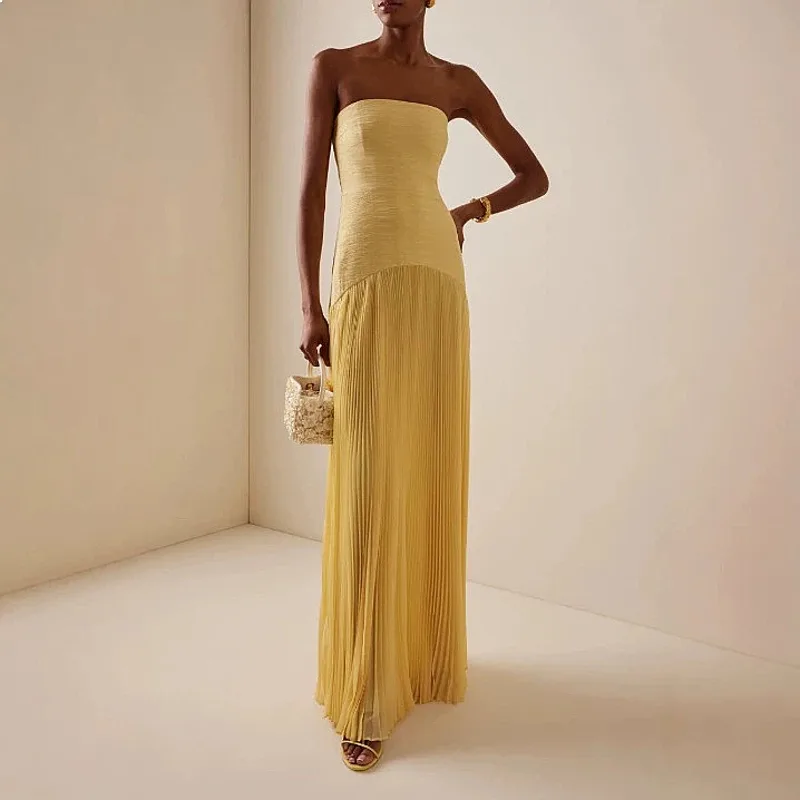 Fashion Ruched Tube Top Dress  - Ruched Dress Mini review and price
