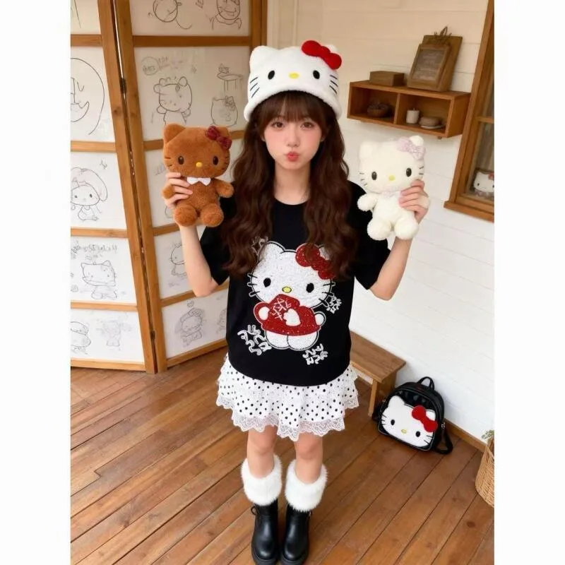 Cute Short-Sleeved Hello Kitty - Trend Women Fashion review and price