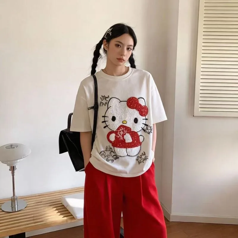 Cute Short-Sleeved Hello Kitty - Trend Women Fashion review and price