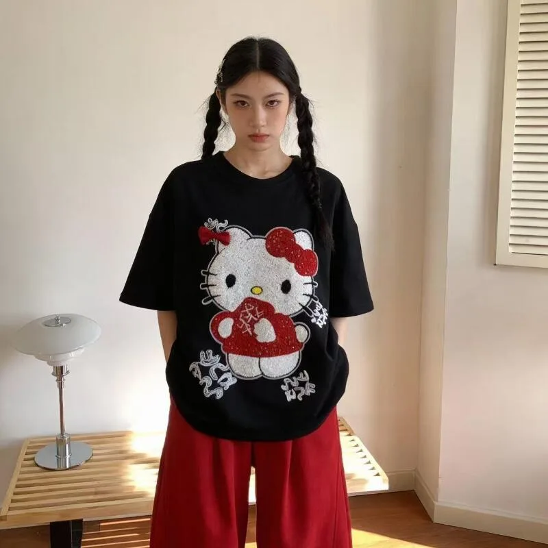 Cute Short-Sleeved Hello Kitty - Trend Women Fashion review and price