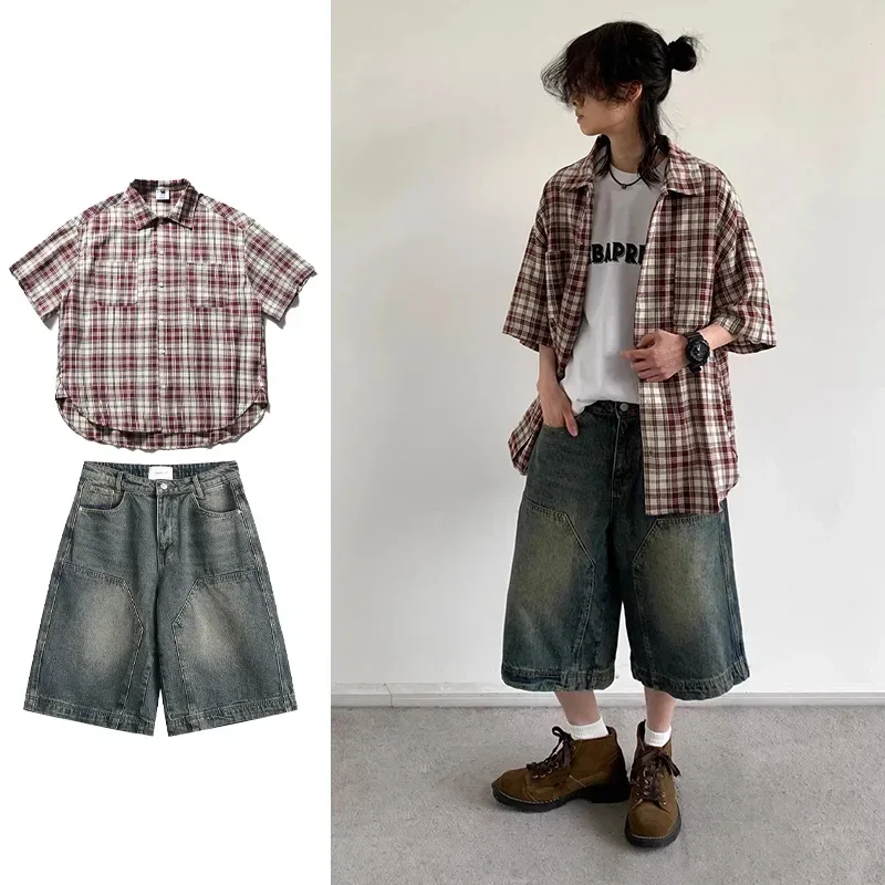 Japanese Youth Style Men Women - Denim Shorts Women review and price
