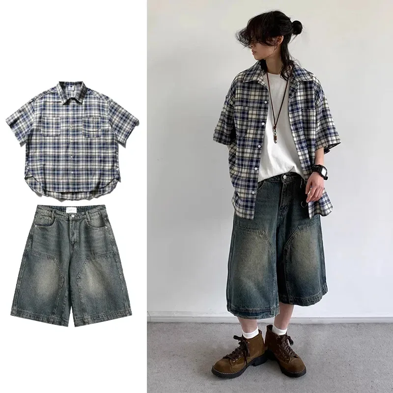 Japanese Youth Style Men Women - Denim Shorts Women review and price