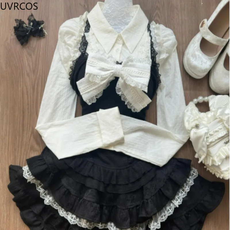 Y2k Aesthetic Lolita Style 3 P - Women Fashion Japan review and price