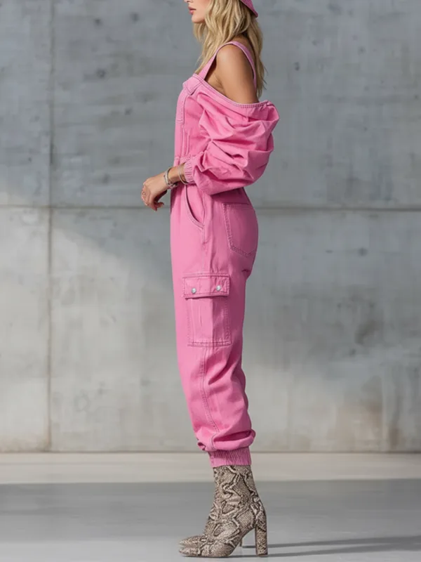 Fashion Vintage Denim Jumpsuit - Women'S Fashion Vintage Off Shoulder Long Sleeve Jumpsuit review and price