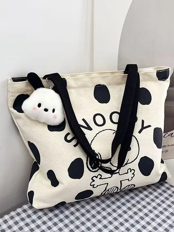 Cartoon Snoopy Canvas Shoulder - Canvas Tote Bag review and price