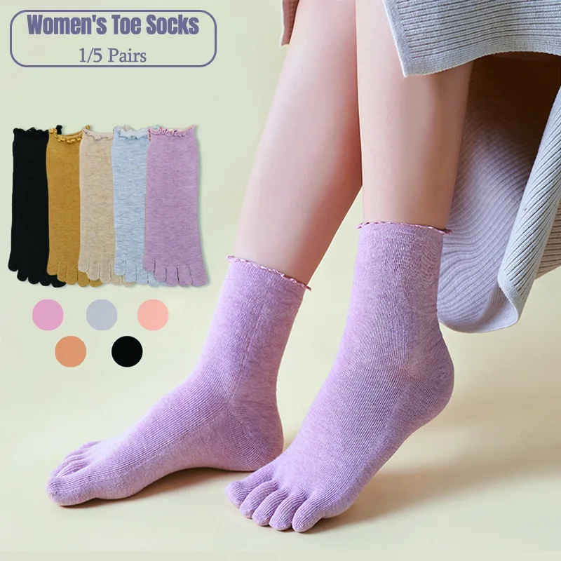 1/5 Pairs Cotton Women Five Fi - Women Fashion Japan review and price