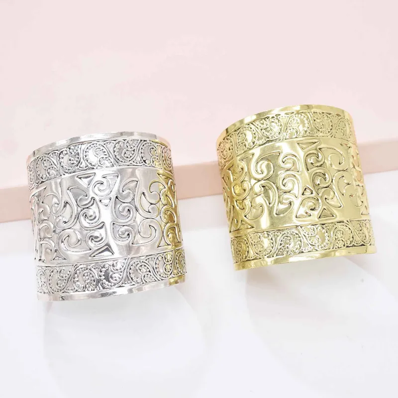 Vintage Alloy Carved Flower Cu - Women Fashion Pakistan review and price