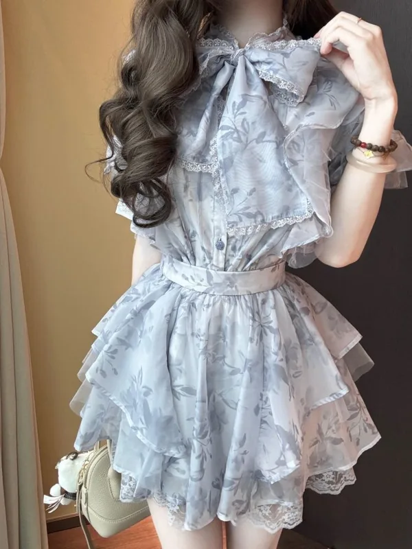 Coquette Sweet Floral Print 2  - Ruched Dress Mini review and price