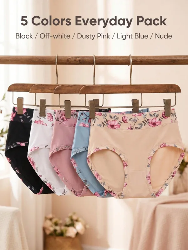 5PCS Plus Size Women's Flower  - Trend Women Fashion review and price