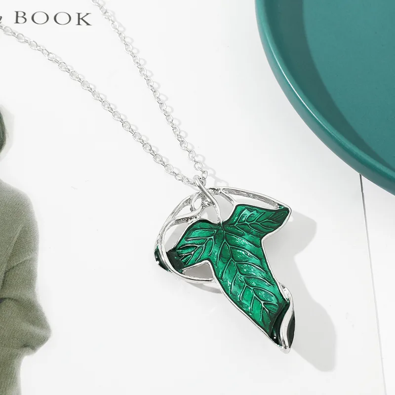 Vintage Green Leaf Pendant Nec - Women Fashion Hub review and price
