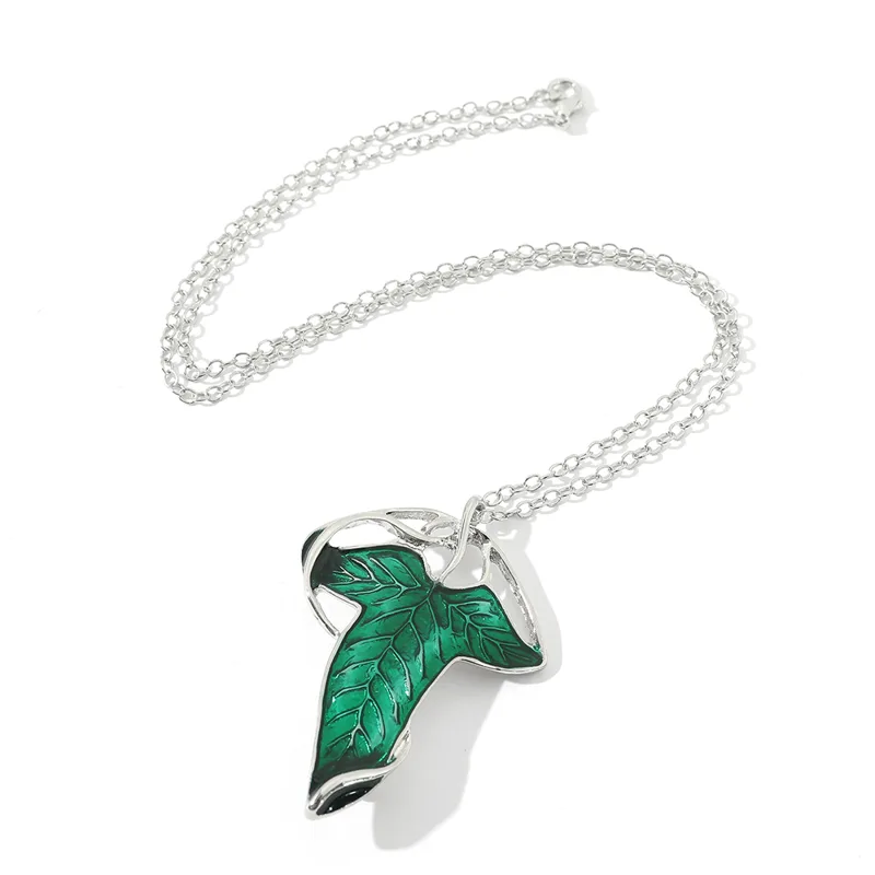 Vintage Green Leaf Pendant Nec - Women Fashion Hub review and price