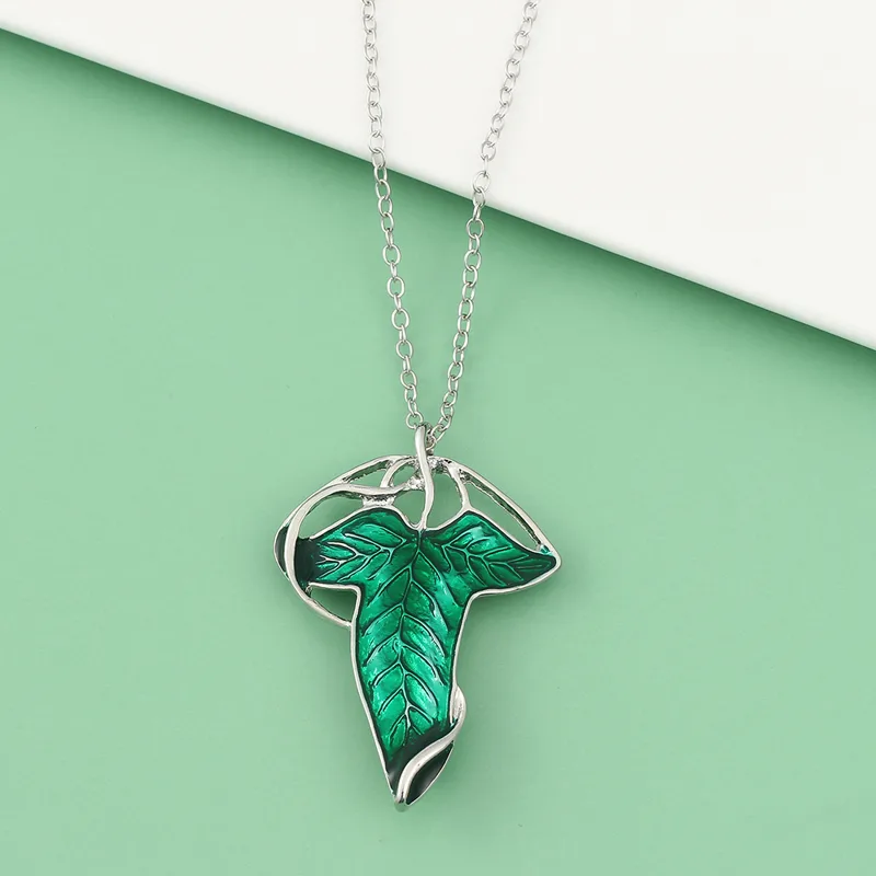 Vintage Green Leaf Pendant Nec - Women Fashion Hub review and price