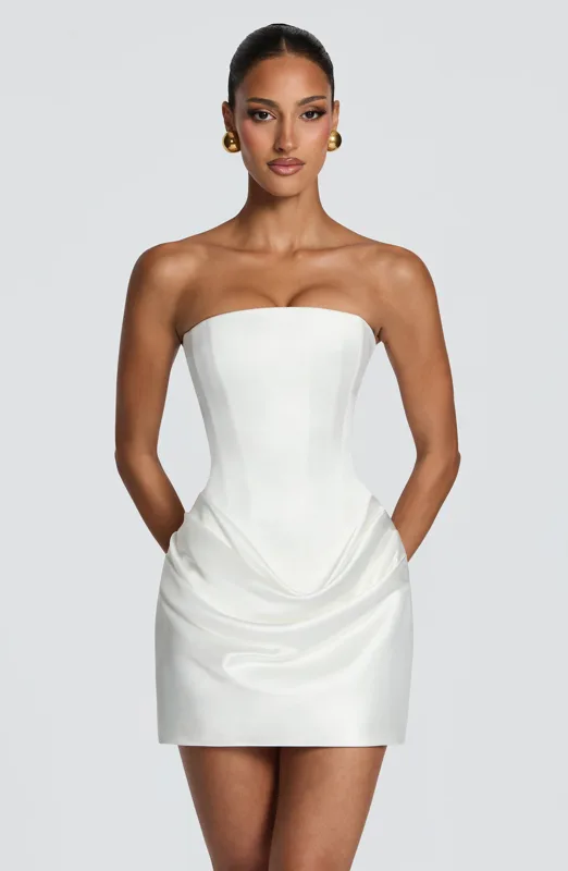 2 Styles White Satin Mini Dres - Ruched Dress Mini review and price