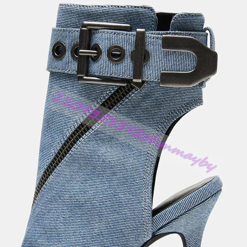 Summer Blue Denim Pointed-Toe  - Women'S Fashion Belts review and price